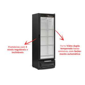 Refrigerador Vertical 414L Porta De Vidro Gelopar 220V Gptu-40/Pr